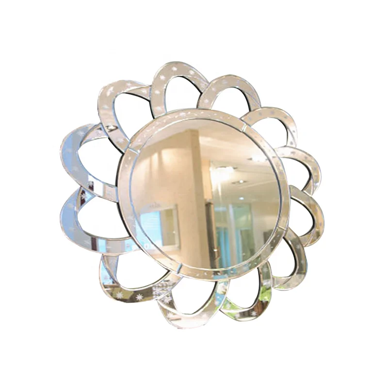 

Living Room Home Decor Modern Round Flower Shaped Decorative Mirror