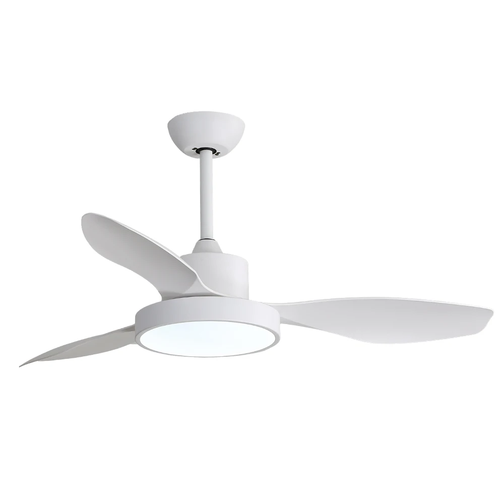 

52 inch 3blade white Ceiling Fan with LED Light Modern Simple Style Remote Control Ceiling Fan