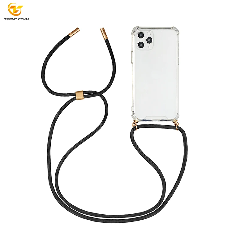 

Detachable Sling Necklace Case Transparent Phone Cover Cases For iPhone 12