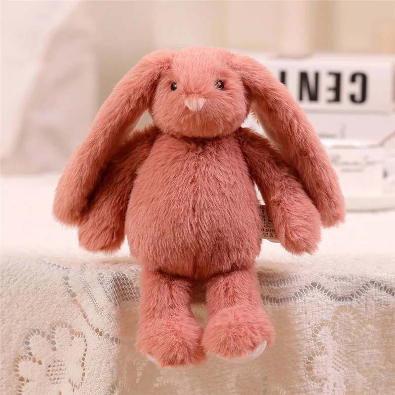 

Custom Easter Rabbit Plush Bad Bunny Long Ear Color Stuffed Soft Bunny Animal Plush Standing Rabbit Toy OEM Available Wholesale