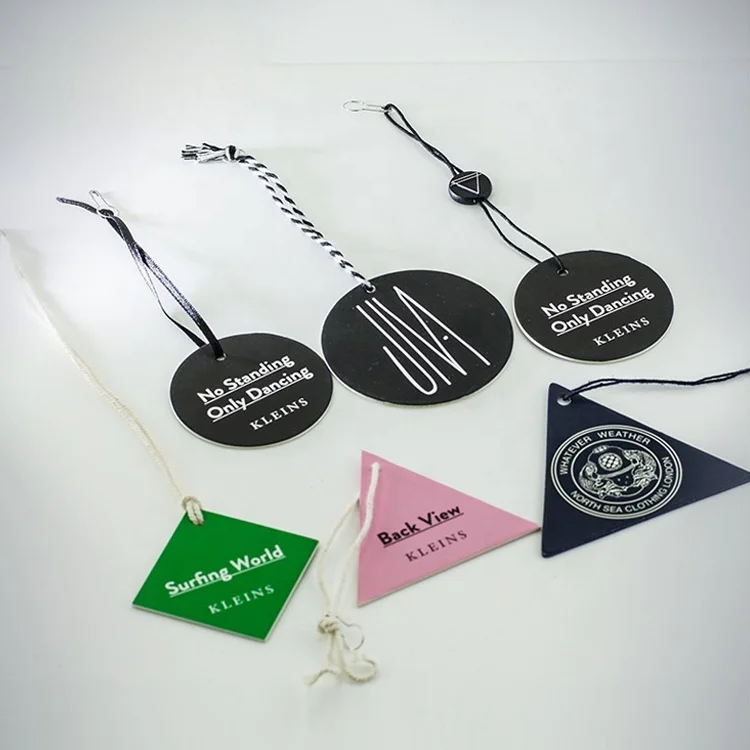 

FSC Various Style Jeans Clothing Paper Hang Tag with String