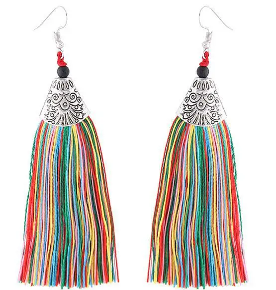

Women Jewelry Long Bohemian Dangle Tassel Earring