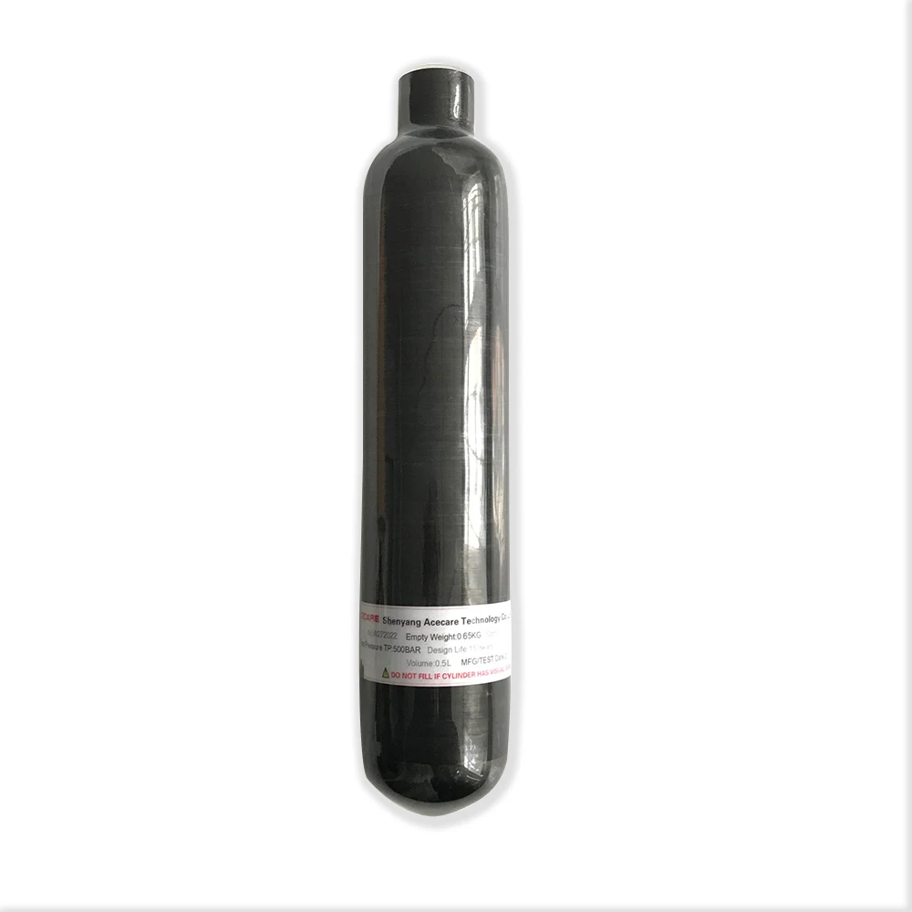 

Acecare hot sale 0.5 L 4500psi 300bar high pressure carbon fiber air cylinder for paintball tank