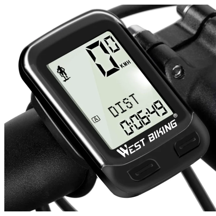 

Amazon waterproof a/b lcd backlight bicycle odometer speedometer wireless bike computers, Black