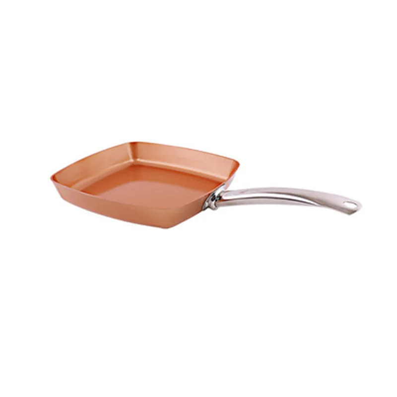 

Frying Pan Copper Cookware Ceramic Induction Skillet Induction Nonstick Cooking Oven & Dishwasher Safe Square Kitchen Pot