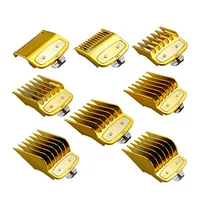 

Luxury Gold 8pcs Set Hair Clipper Comb Guard Plastic Hair Cutting Trimmer Comb Guide Universal Hair Clipper Limit Comb For Wahl