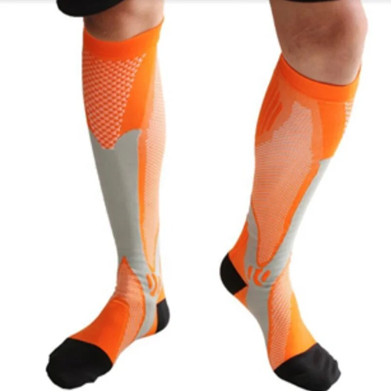 

Sports Running Women Men Colorful Compression Stockings Knee High Football Socks, Customized