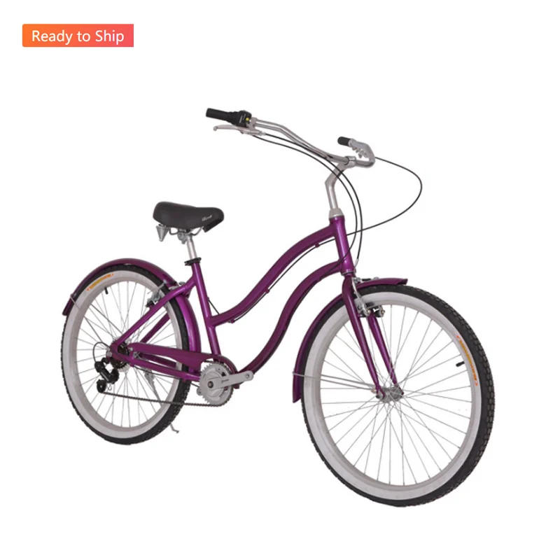 

Beach Cruiser Bike for Men and Women, Featuring Retro-Styled 26-Inch Steel Step-Over Frame, 7 Speed Multiple Colors