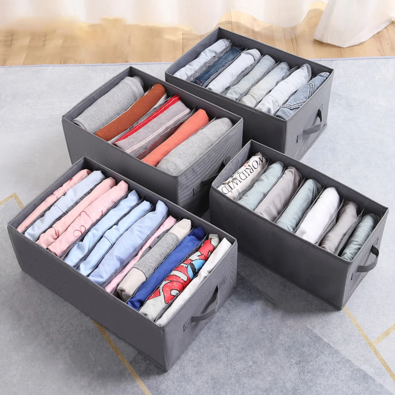 

New jeans storage box wardrobe drawer clothes organizer jeans compartment storage box