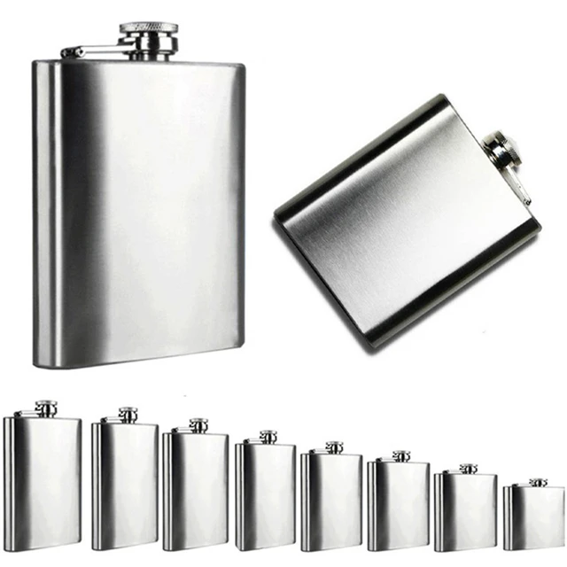

J539 Custom 2 4 6 8oz Alcohol Hip Flask Male Whisky Wine Pot Bottle Portable Pocket Box Set Outdoor Stainless Steel Hip Flasks, Stock or customized