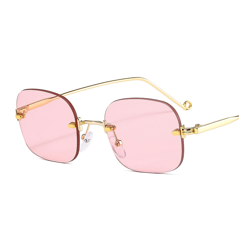 

Small Cuttle Fish Trendy Sunglasses 2021 Custom Rimless Round Sunglasses Women