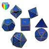 high polyhedral game zinc alloy popular precision dice set holder with metal case