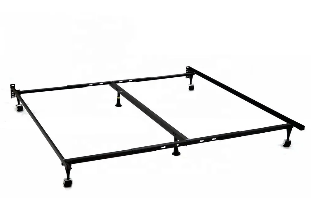 
Adjustable bed frame with 4 legs with rug rolloer or plastic glide Twin/Full size 