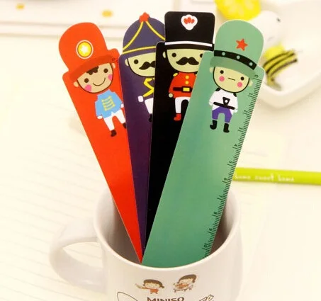 

New cute kids favor Cartoon Soldier Doll series smart soft plastic ruler set