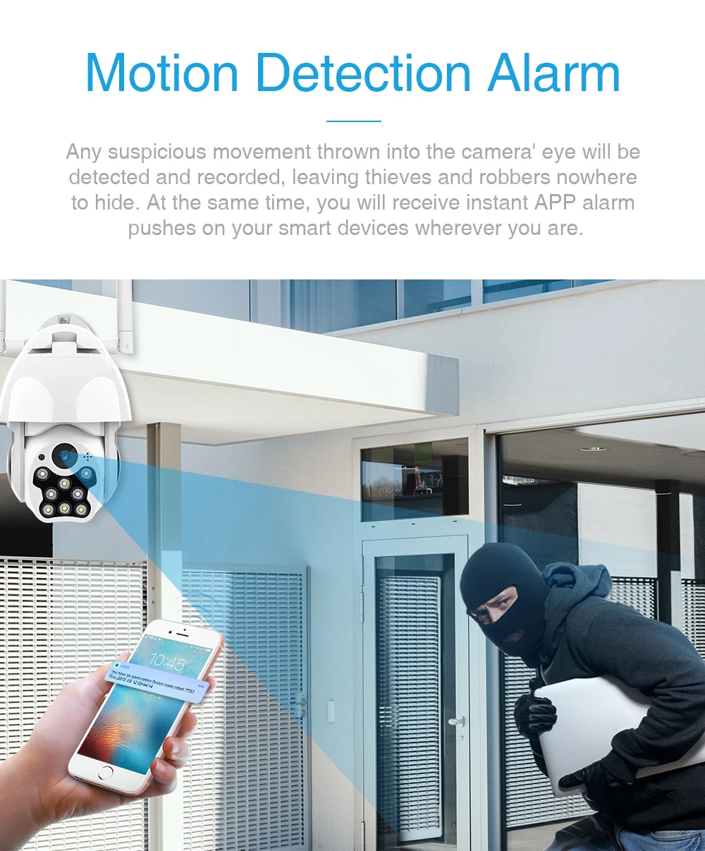 Ai Motion Tracking Ip Ptz 4x Zoom 2mp Color Night Vision Wifi Speed