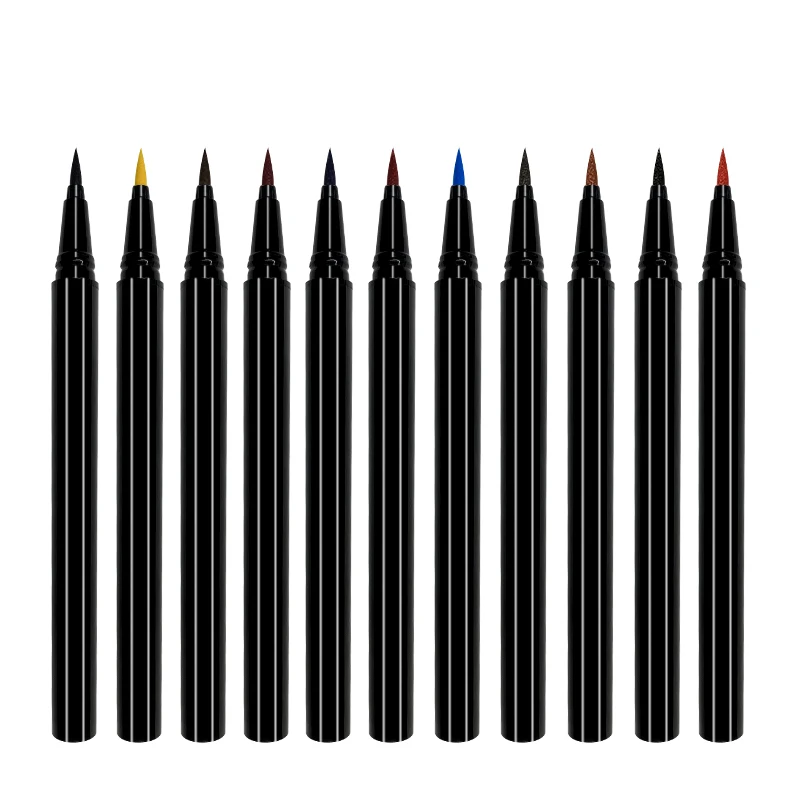 

21 colors 36 h waterproof eyeliner private label cruelty free pigmented makeup black eye liner pencil wholesale low moq