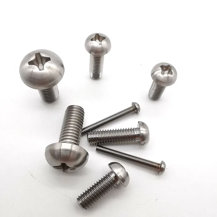 

Factory supply Gr5 titanium cross recessed round screw