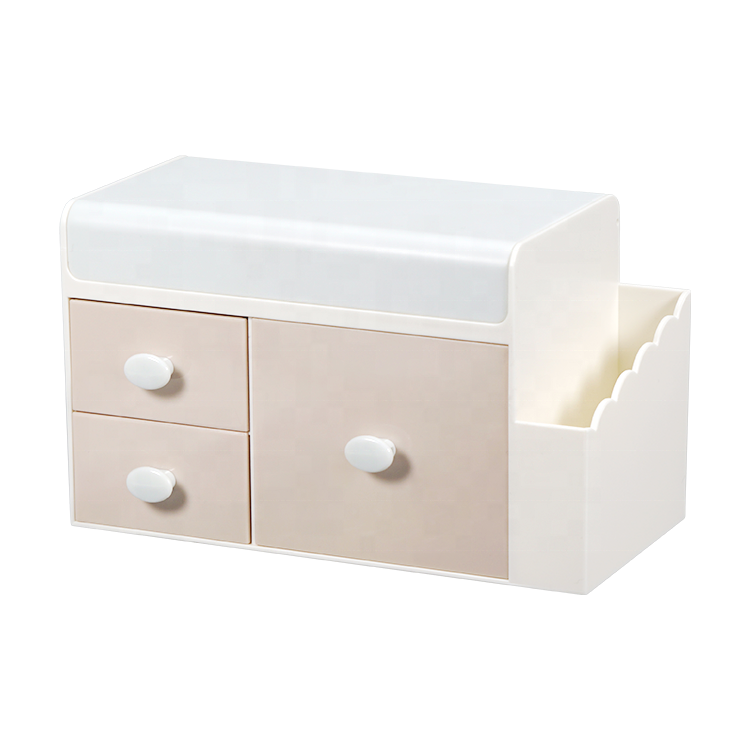 

Desktop Sundry storage box Office stationery rack Cosmetic rack Jewelry Box bedroom drawer living room cabinet, Blue/green/pink