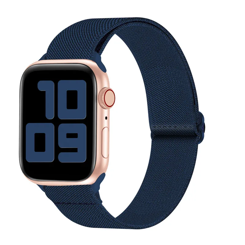 

Braided Solo Loop For Apple Watch Band 44mm 40mm 38mm 42mm Fabric-feel Elastic Belt Nylon Bracelet For Iwatch Serie 5 Se 6, Optional