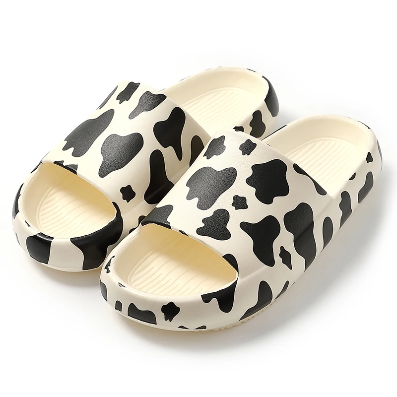 

Farm milk cow black and white color pattern new design creative daily use slippers, 1 colors available