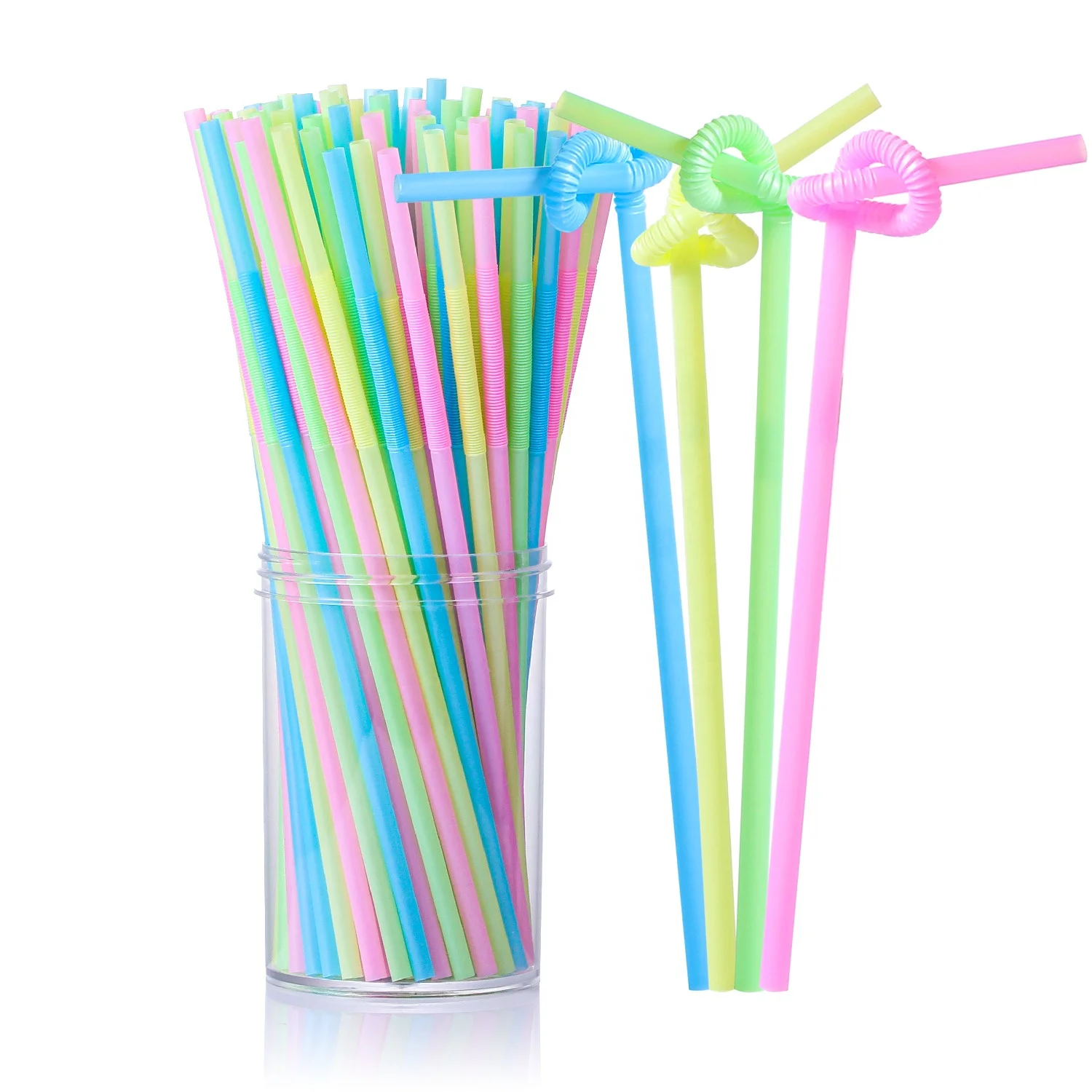 

Lekoch Eco Biodegradable 10 inch PLA Straw Individual Package Disposable Drinking Straw