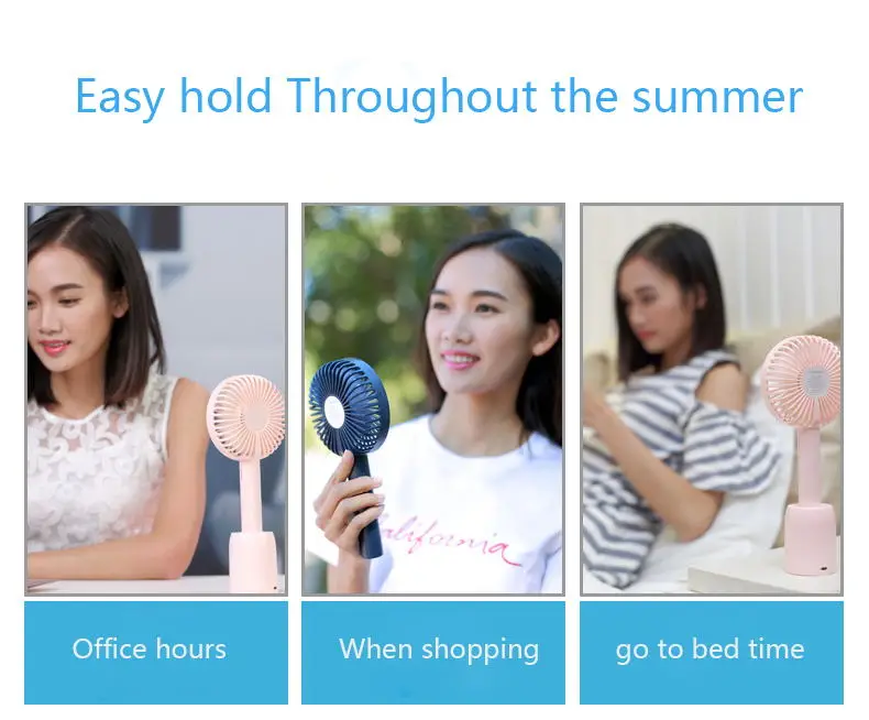 handheld mini fan battery charge fans