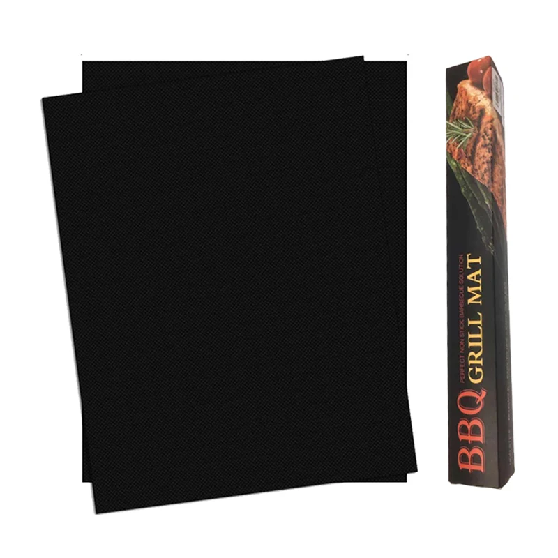 

High Quality Double Sided Grill Cooking Oven BBQ Grill Mat for Grilling, Copper/black