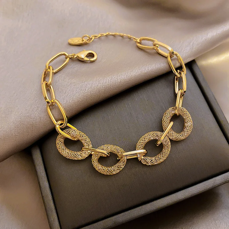 

fashion net crystal chain circle bracelet women