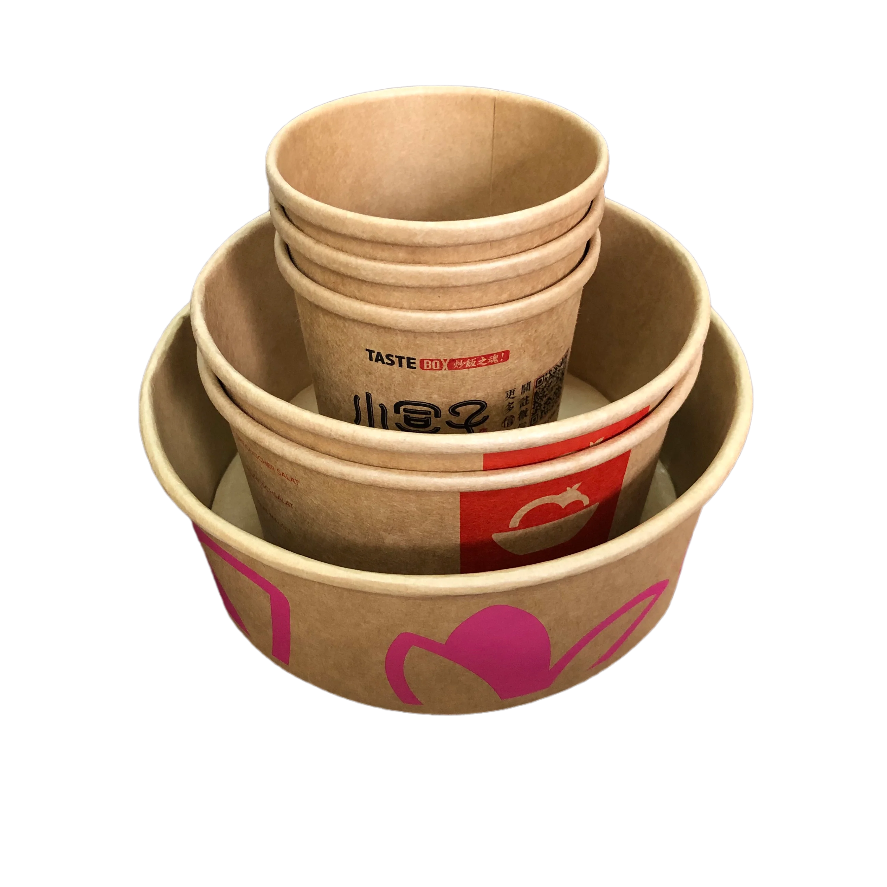 
Paper cup/ bowl craft paper customized logo recycle disposable for food & drink 