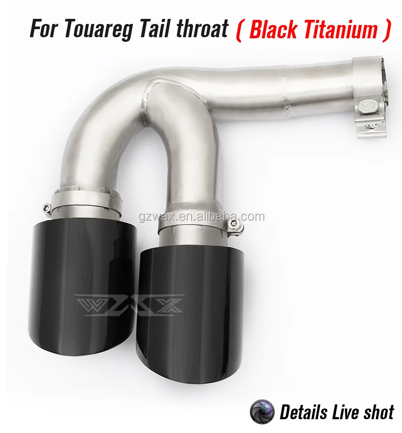 Performance Exhaust Tail Pipe with Carbon Fiber Tip Dual Exhaust Tips For VW Touareg 2018-2022`Carbon Fiber Muffler Tailpipes