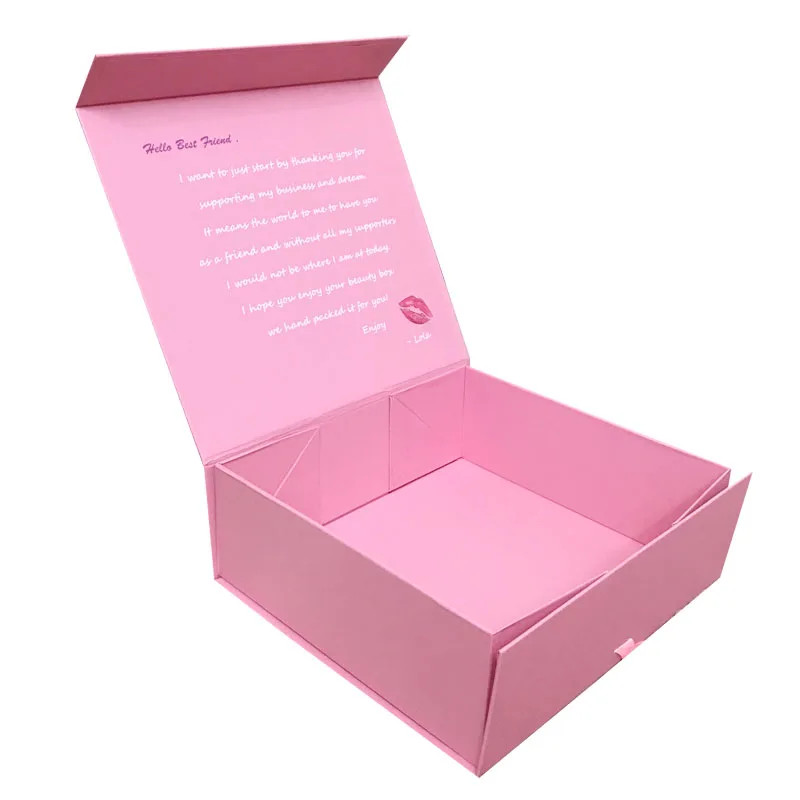 Luxury Custom Printing Pink Shipping Gift Box With Ribbon Closure Buy