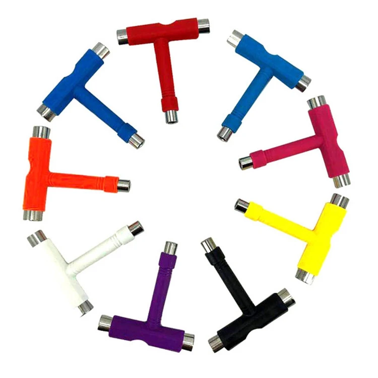

New design T Skateboard tools nylon handle high quality overstock black colour skate t tool