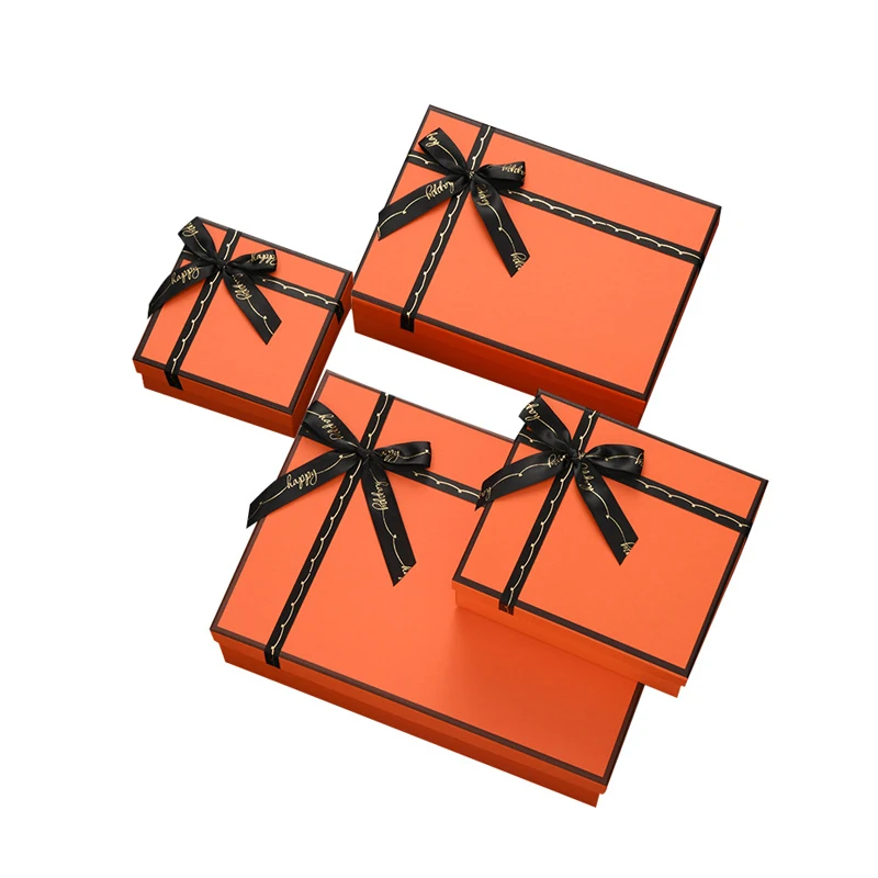Manufacturer Wholesale 2mm Thick Luxury Quilted Blackcardboard Gift Hat Box Custom Made Small Paper Gift Box Bow Logo Packaging