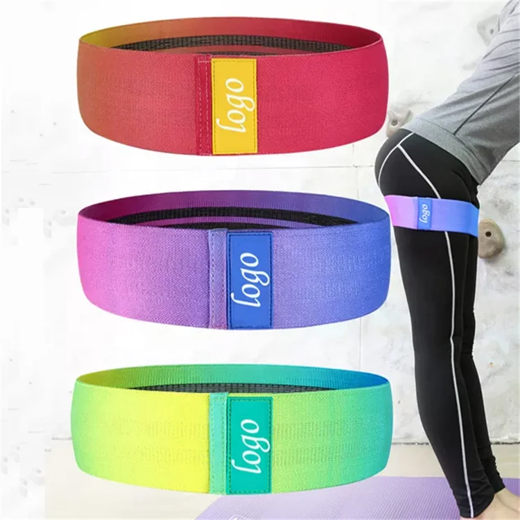 

Packs Super Elastic Anti Slip Fabric Exercise Resistance Booty Bands for 3 Resistance levels Women Hip Workout Band, Red,green,purple