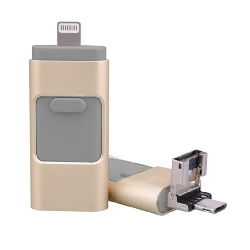 Customized 3in1 Otg Usb Flash Drive Ydisk For Ios Iphone & Android
