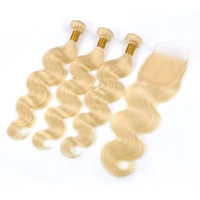 

Cheap price 10A cuticle aligned 100 virgin 613 blonde brazilian hair body wave bundles