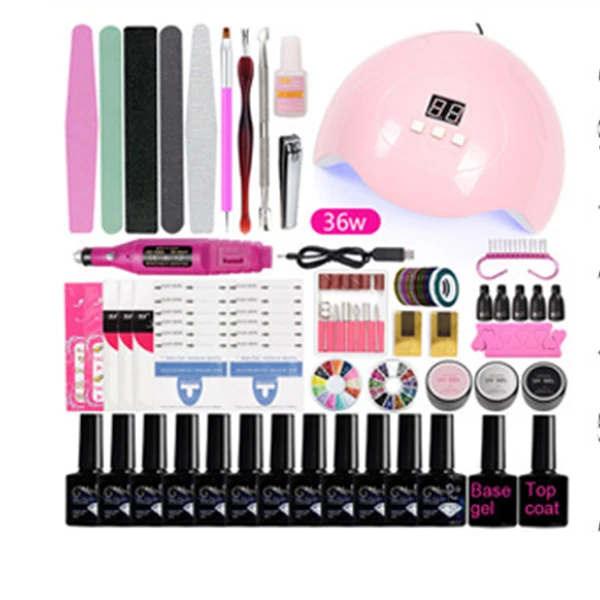 

Best Price Gel Nail Kit Professional Set With Lamp