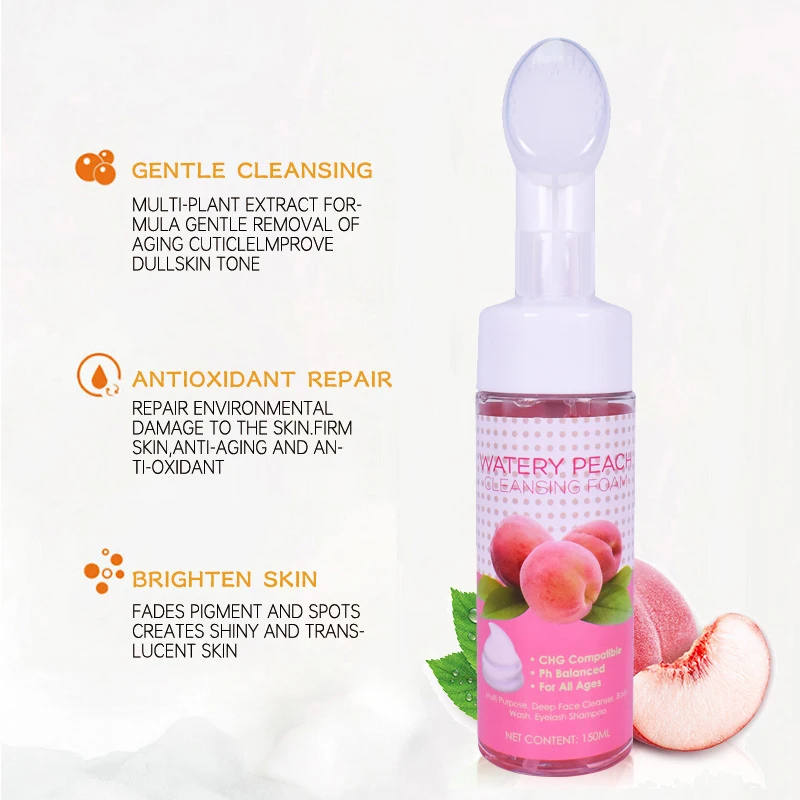 

Natural Organic Gentle Herbal Fruit Amino Acid Medicated Face Wash Brush Facial Cleanser Foam Mousse Makeup Remover