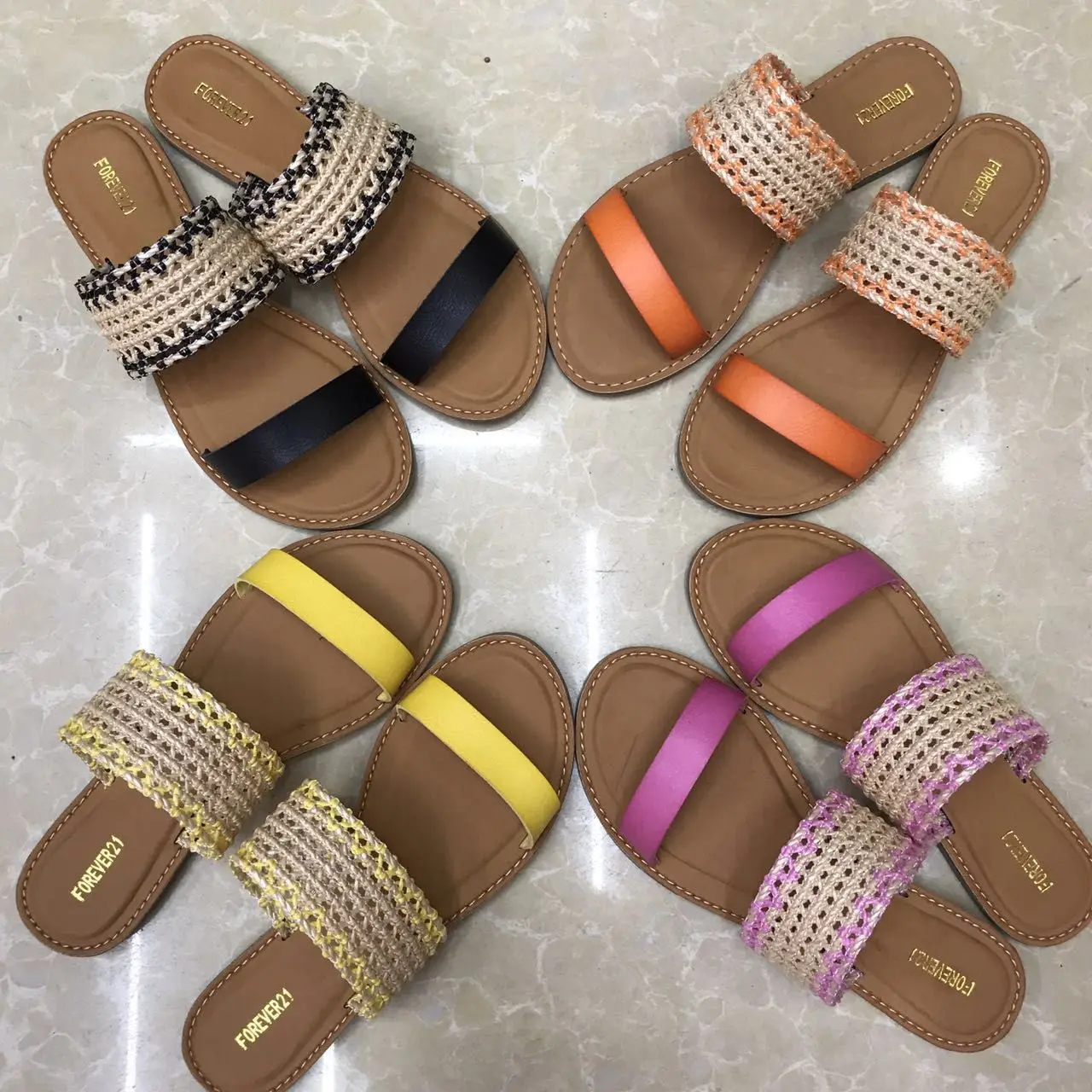 

2022 Hot Style Fashion woven Contracted High quality slippers For Lady MSq178