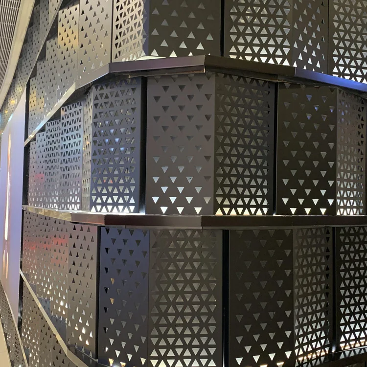 Triangle Perforated Aluminum Cladding Wall Panel - Buy Perforated ...