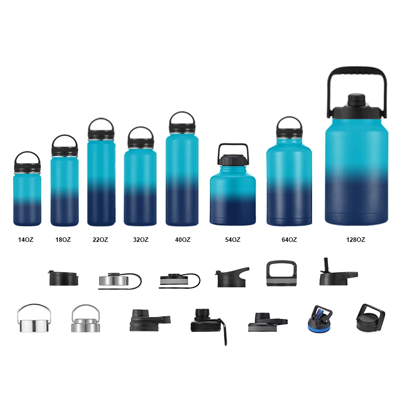 

Everich Sublimation Blank Double Wall Vacuum Insulated Stainless Steel Water Bottle with Different Lids