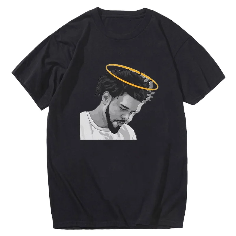 

Wholesale Men T Shirt Hip Hop Tshirts J. Cole 100% Cotton Oversized T-Shirts, Shown