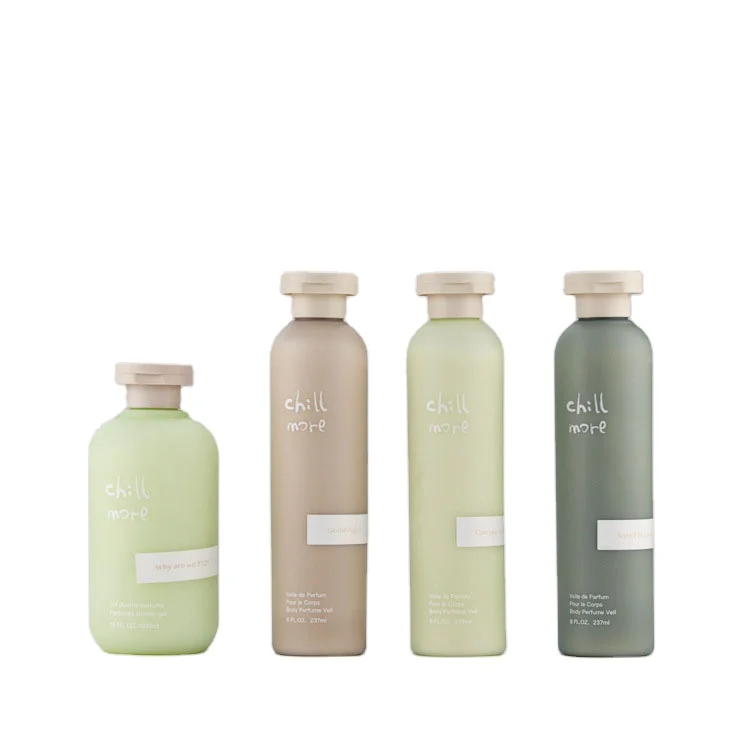 

Body wash bottle 300ML shampoo emulsion bottle packing bottle round shoulder soft container