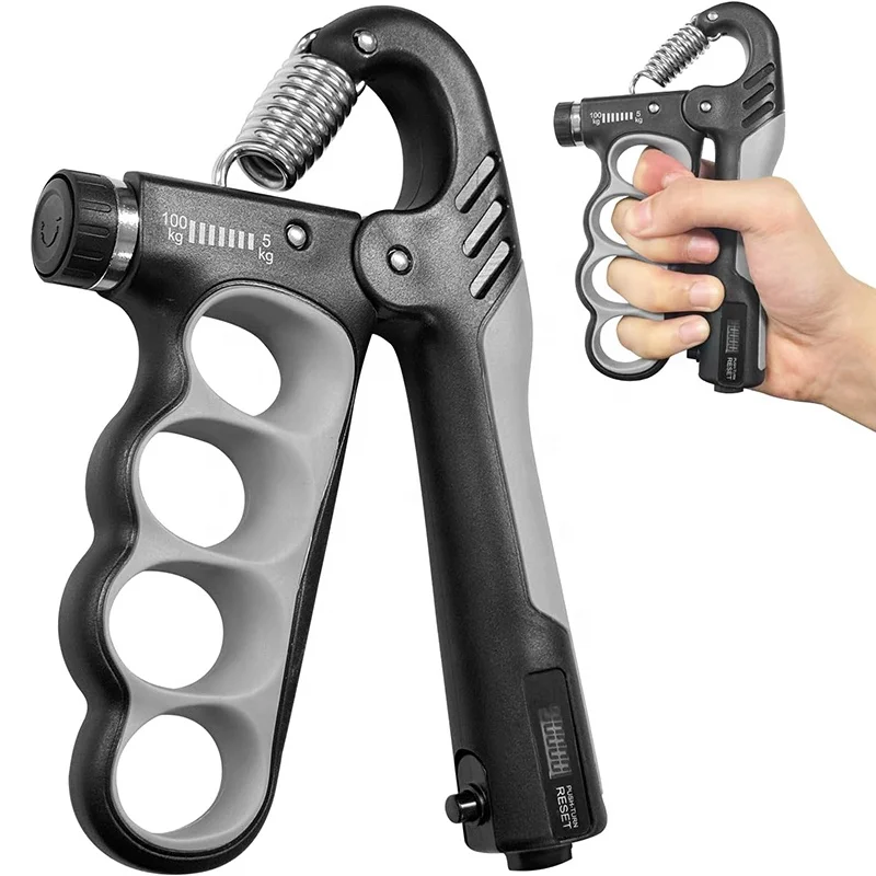 Grip Strength Trainer with Hand Grip Strengthener Hand Grip Strength Trainer Mechanical Countable 5-100KG Mechanical Counting