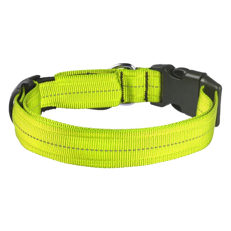 

Hot Sale Wholesale Luxury Lightweight Safe USB Charging Led Dog Collar, 3 color