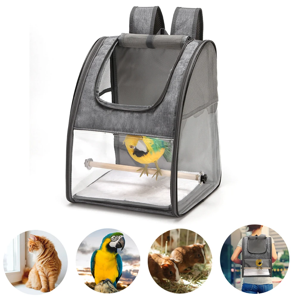 

Big Discount Pet Carrier Bird Bags Bird Travel Cage Backpack Folding With Perch Dog Backpack Carrier For Pet Parrot Cat Rabbit