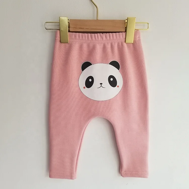 
Baby Kids Autumn Winter Cartoon Cute Thick Elastic Cotton Fleece PP Pants 