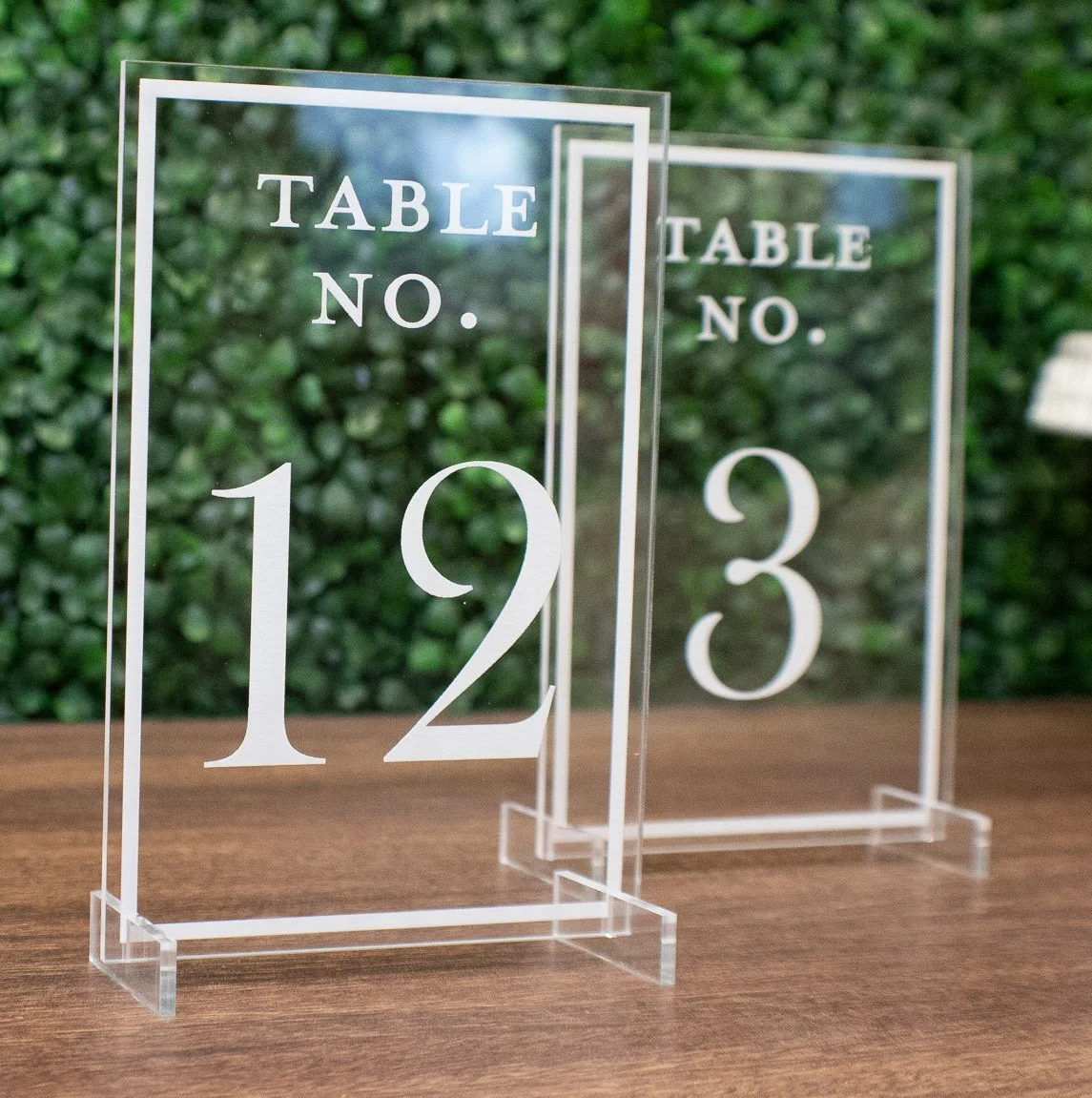 Wedding Decorations Clear Acrylic Table Numbers Holders - Buy Table ...