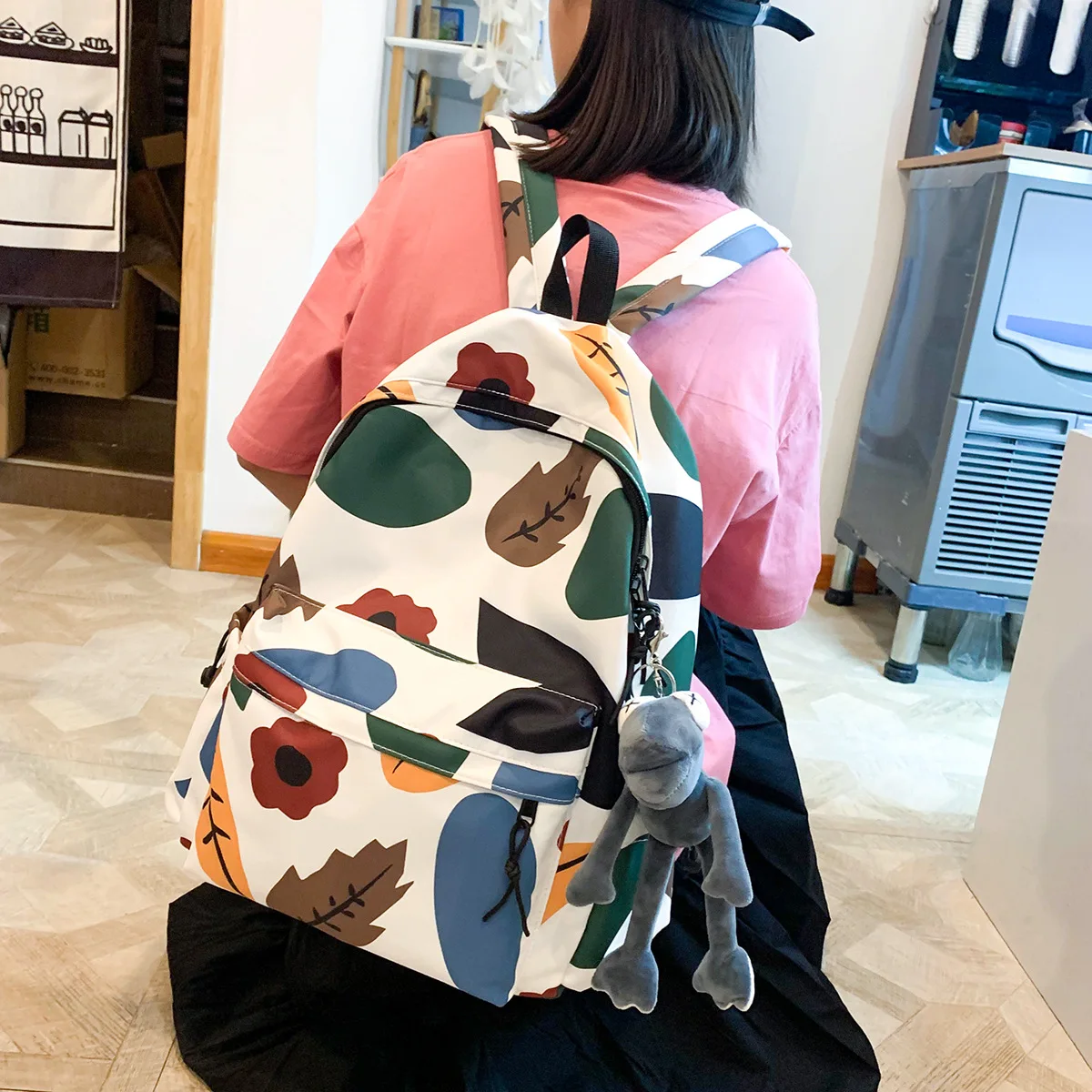 

2021 New Hawaiian Style Backpack Women Waterproof Nylon Fashion School Bag for Teenage Girls Student Backpacks Fancy Rucksack, 4 colors