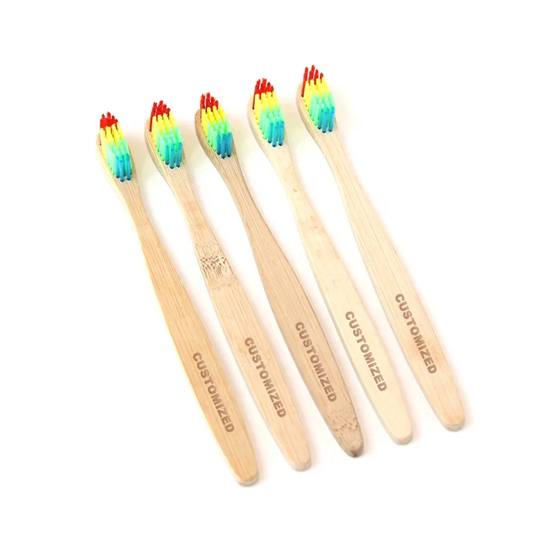 

bamboo toothbrush rainbow china tooth brush